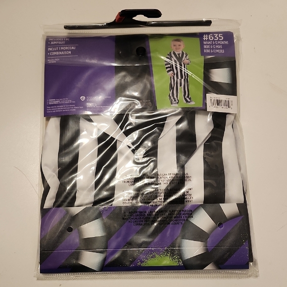 Infant Costume - Black and White Stripes - Picture 8 of 8